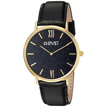August Steiner Blue Sandstone Dial Men's Leather Watch AS8211YGBU
