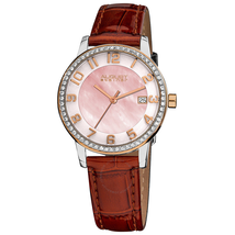 August Steiner Mother of Pearl Dial Rose Gold-Tone Ladies Watch AS8056BR