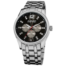 August Steiner Silver-tone Multi-Function Quartz Bracelet Watch AS8068SSB