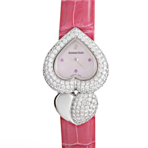Audemars Piguet Pink Dial Diamond 18K White Gold Ladies Watch 67428BC.ZZ.A068LZ.01