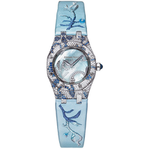 Audemars Piguet Royal Oak Diamond and Sapphire White Gold Ladies Watch 67608BC.ZS.D022SU.01