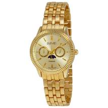 August Steiner Diamond Multi-Function Gold-Tone Men's Watch AS8050YG