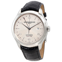 Baume et Mercier Baume and Mercier Clifton Dual Time Silver Dial Men's Watch 10112