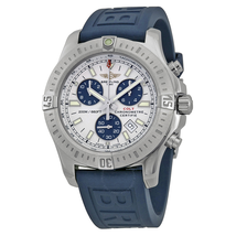 Breitling Beitling Colt Chronograph White Dial Blue Rubber Men's Watch A7338811-G790-158S-A20S.1