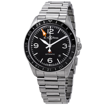 Bell and Ross Vintage Black Dial Automatic Men's GMT Watch BRV293-BL-ST/SST