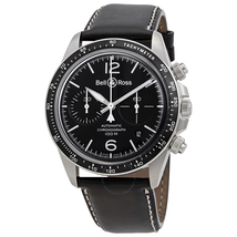 Bell and Ross Vintage V2-94 Chronograph Automatic Black Dial Men's Watch BRV294-BL-ST/SCA