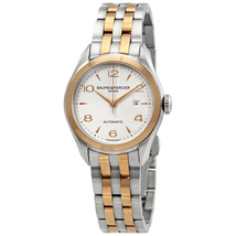 Baume et Mercier Clifton Two Tone Automatic Silver Dial Ladies Watch A10152