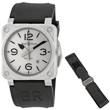 Bell and Ross Aviation Horoblack Automatic Men's Limited Edition Watch BR0392-GBL-ST/SRB