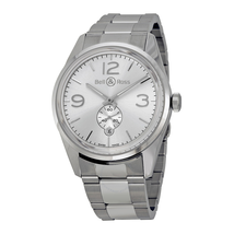 Bell and Ross Officer Automatic Silver Dial Stainless Steel Men's Watch BR123-WH-ST-SS BRG123-WH-ST/SST
