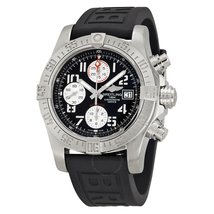 Breitling Avenger II Black Dial Black Rubber Men's Watch A1338111-BC33BKPT3 A1338111-BC33-152S-A20S.1