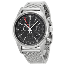Breitling Transocean Black Dial Stainless Steel Men's Watch AB045112-BC67SS AB045112-BC67-154A