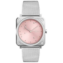 Bell and Ross Pink Diamond Eagle Quartz Pink Dial Ladies Watch BRS-EP-ST-LGD/SST BRS-EP-ST-LGD/SST