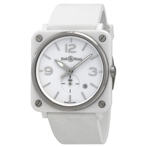 Bell and Ross Quartz White Dial Men's Watch BRS-WH-CES/SCA