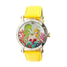 Bertha Morgan Mother of Pearl Dial Yellow Leather Ladies Watch BR4202