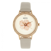 Bertha Delilah Quartz Crystal White Dial Ladies Watch BR8605