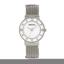 Bertha Bertha Dawn Quartz Diamond White Dial Ladies Watch BR9701 BR9701