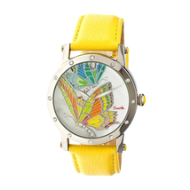 Bertha Isabella Mother of Pearl Yellow Leather Ladies Watch BR4301