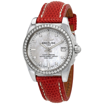 Breitling Galactic Mother of Pearl Diamond Dial Ladies Watch A7433053/A780RDZT