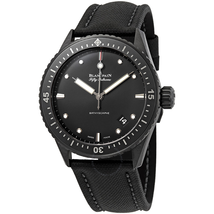 Blancpain Fifty Fathoms Bathyscaphe Automatic Black Dial Black Fabric Men's Watch 5000-0130-B52A