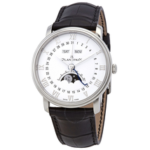 Blancpain Villeret Moonphase Automatic White Dial Men's Watch 6654-1127-55B