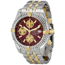 Breitling Chronomat Burgundy Dial Chronograph Steel and Gold Men's Watch B1335611/K505TT