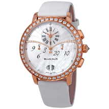 Blancpain Chronograph Flyback Grande Date 18kt Rose Gold Diamond Ladies Watch 3626-2954-58A