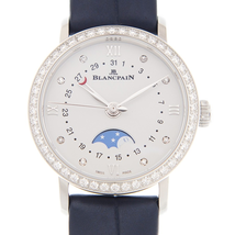 Blancpain Villeret Quantieme Phases de Lune Automatic Diamond Ladies Watch 6106-4628-55A