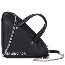 Balenciaga XS Triangle Duffle Leather Bag- Black 527272C8K02/D_1000