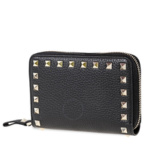Valentino Leather Folding Wallet- Black RW0P0P79VSH 0NO