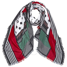 Burberry Graphic Spot and Stripe Print Silk Cotton Ccarf180X110 4065374
