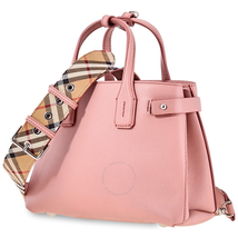 Burberry The Small Banner in Leather and Vintage Check- Dusty Rose 4075938