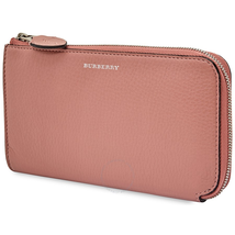 Burberry Two-tone Leather Ziparound Wallet- Dusty Pink 4076660