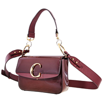 Chloe Small C Double Carry Bag- Burnt Brown CHC19SS191A0925B