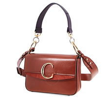 Chloe Small C Double Carry Bag- Sepia Brown CHC19SS191A3727S