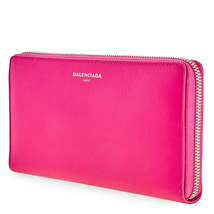 Balenciaga Ladies Zip Around Wallet Essential Pink Essential Ziparound 490625 DLK0N 5550