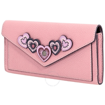 Coach Ladies Continental Wallet Leather Dusty Pink Hrt App 29985 BPDRO