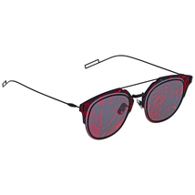 Dior Composit Grey with Violet Flash MIrror Pattern Round Unisex Sunglasses DIORCOMPOSIT1.0 003/TT 62