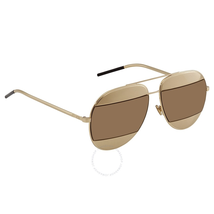 Dior Gold Pixel Brown Aviator Unisex Sunglasses DIORSPLIT1 J5G/5V 59 DIORSPLIT1 J5G/5V 59