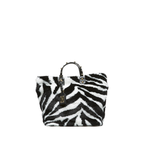 Dolce and Gabbana Dolce & Gabbana Ladies Tote bag Donna Karan Coffret White/Black Bag Tote S Eco Fur Zebra BB6201 AV019 89697