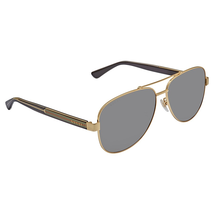 Gucci Gucci Grey Aviator Men's Sunglasses GG0528S 006 63 GG0528S 006 63