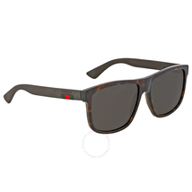Gucci Polarized Grey Square Sunglasses GG0010S-003 58