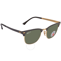 Ray Ban Clubmaster Polarized Green Classic G-15 Square Sunglasses RB3716 187/ 58 51 RB3716 187/ 58 51