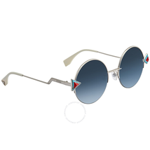 Fendi Khaki Aqua Round Ladies Sunglasses FF 0243/F/S FF 0243/F/S SCB55NE