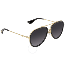 Gucci Grey Gradient Aviator Ladies Sunglasses GG0062S 007 57 GG0062S 007 57