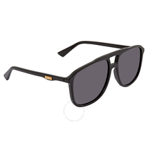 Gucci Grey Rectangular Men's Sunglasses GG0262S 001 58 GG0262S 001 58