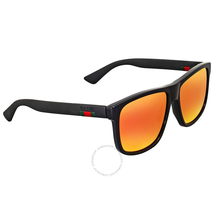 Gucci Red Mirror Square Sunglasses GG0010S-002 58