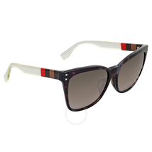 Fendi Pequin Grey Havana Asia Fit Cat Eye Sunglasses FF 0098/F/S E8M\HA
