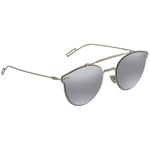 Dior Grey Silver Mirror Browline Unisex Sunglasses DIORPRESSURE 0100T