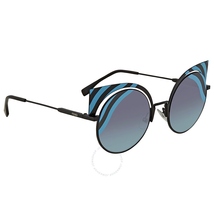Fendi Blue-Aqua Gradient Round Sunglasses FF 0215/S 0LBJF FF 0215/S 0LBJF