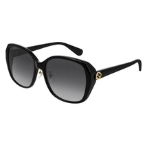 Gucci Gucci Injection Grey Gradient Round Ladies Sunglasses GG0371SK 001 57 GG0371SK 001 57